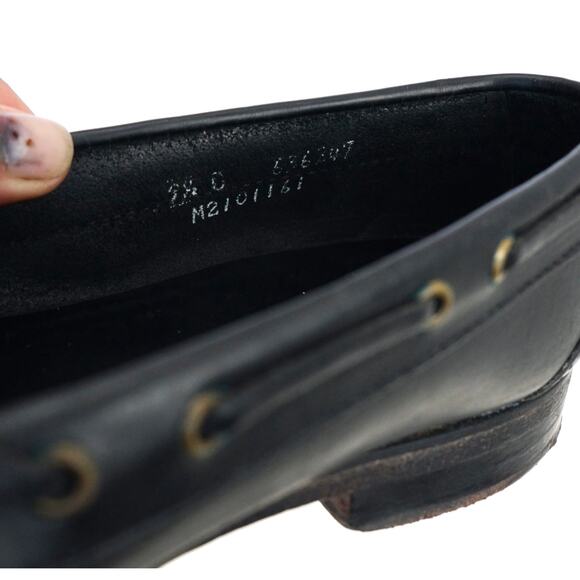 Polo Ralph Lauren Tassel Penny Loafers Black Leather Mens 9.5